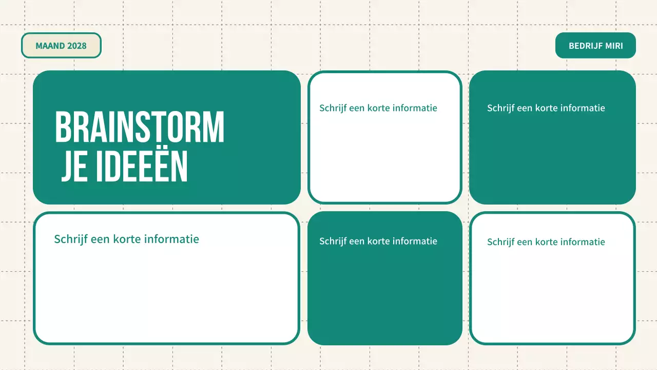 groene moderne brainstormgids