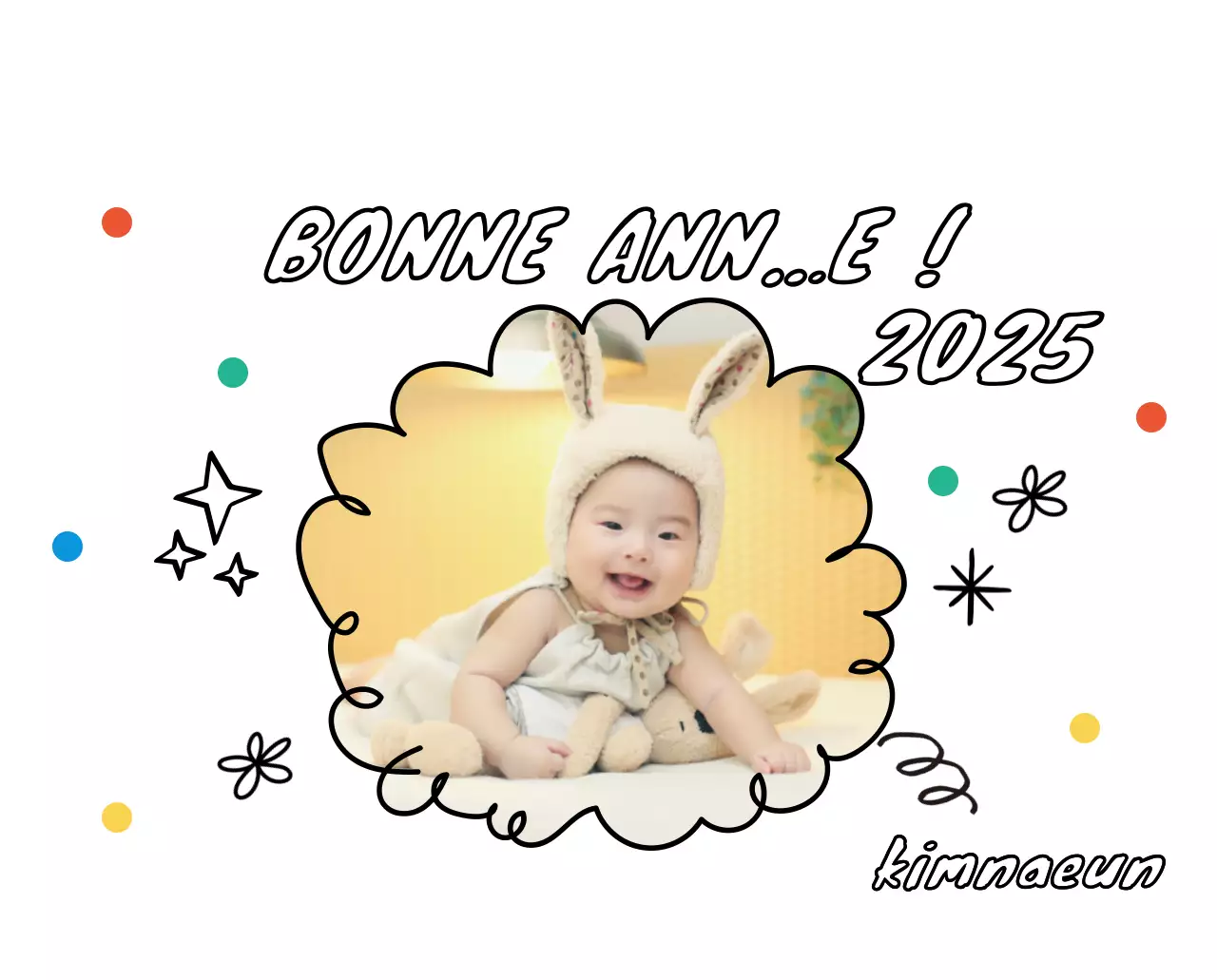 Calendrier photo jaune mignon