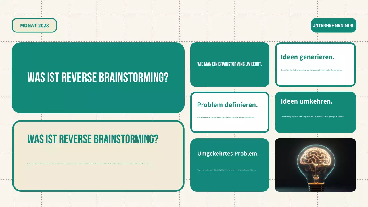 Leitfaden für grünes modernes Brainstorming