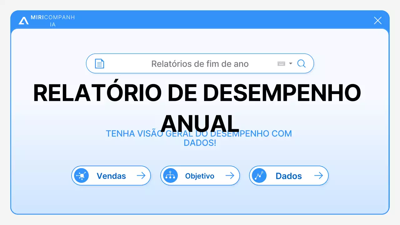 Análise de relatórios modernos azuis