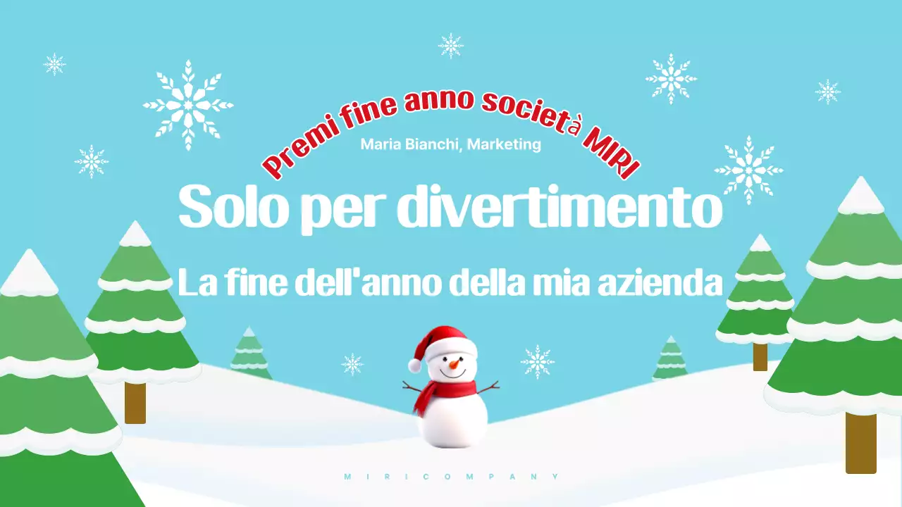 Azzurro Semplice celebrazione di fine anno