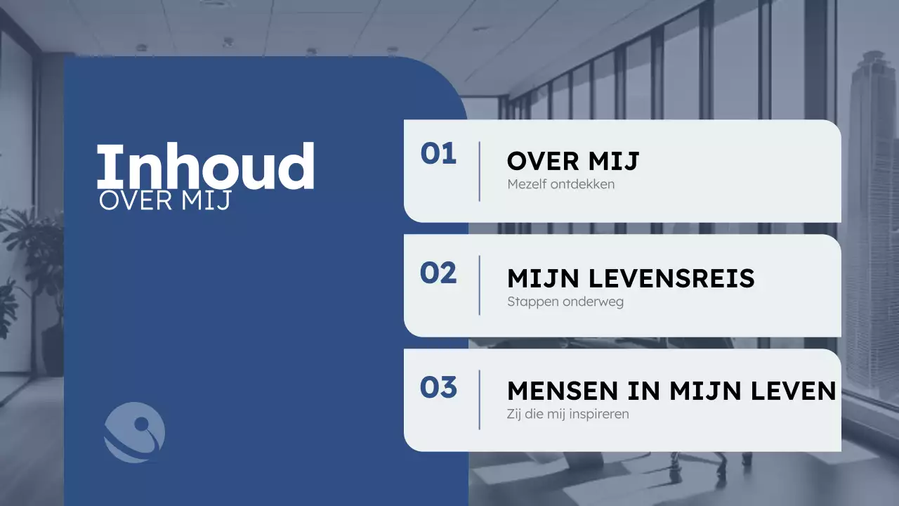 blauw modern over mij bedrijf