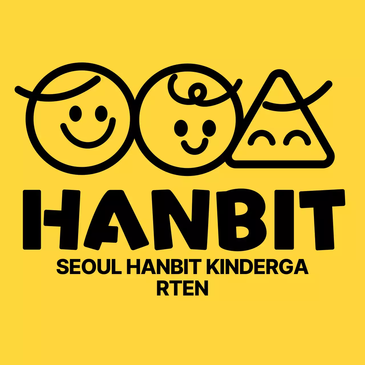 Kindergarten-Logo mit einfachen Zeichen