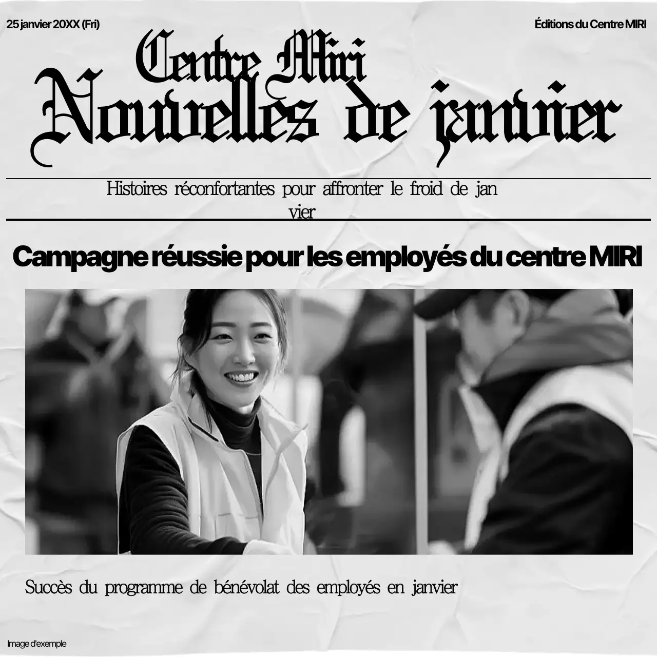 Rapports de sensibilisation classiques en noir et blanc