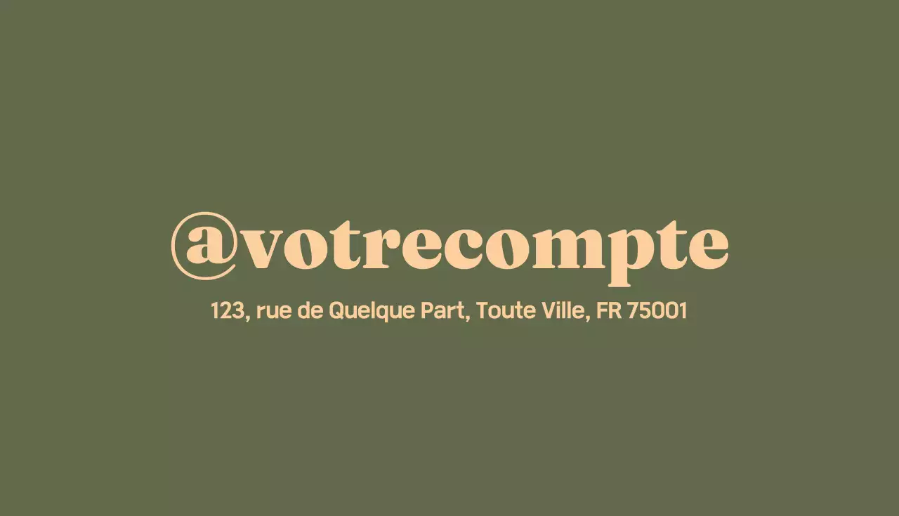 carte de visite moderne beige