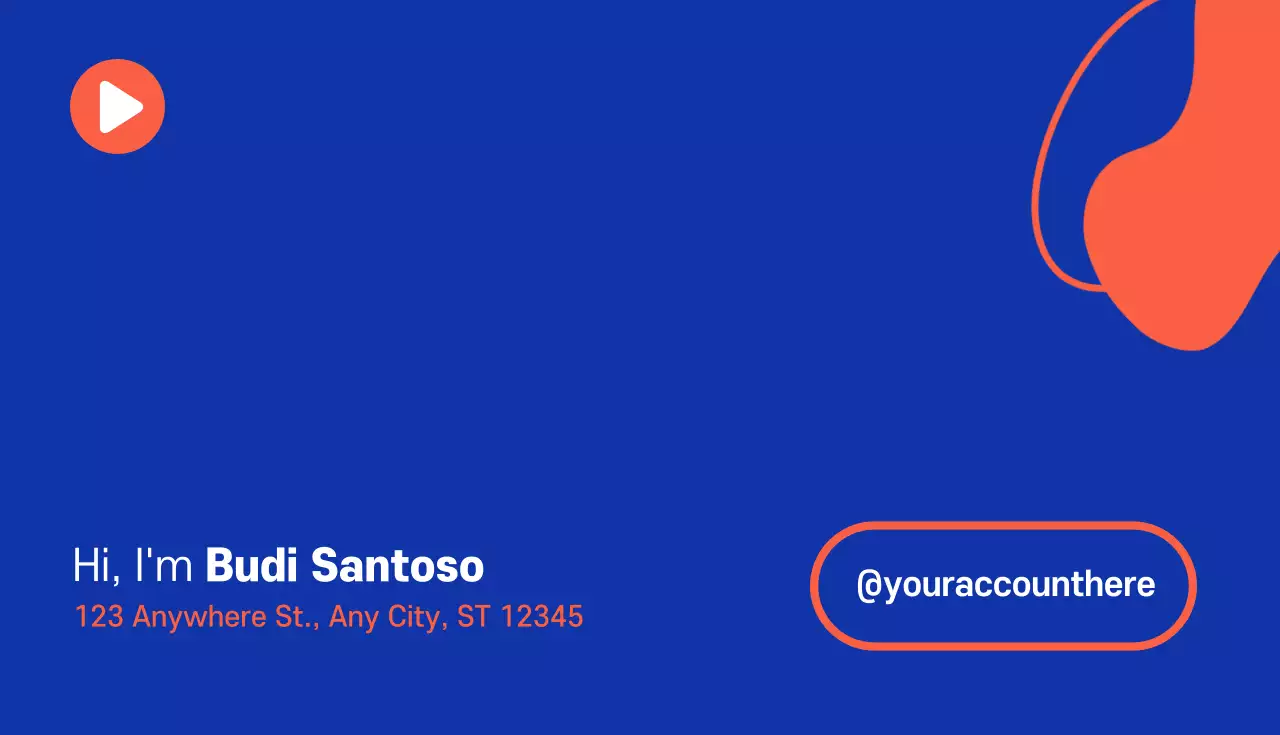 Orange Minimal Business Card