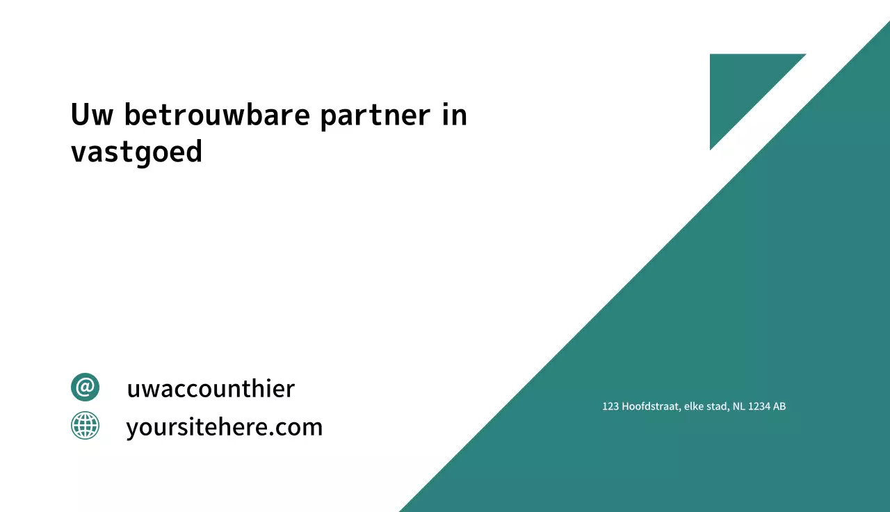 groenblauwe moderne vastgoedkaart