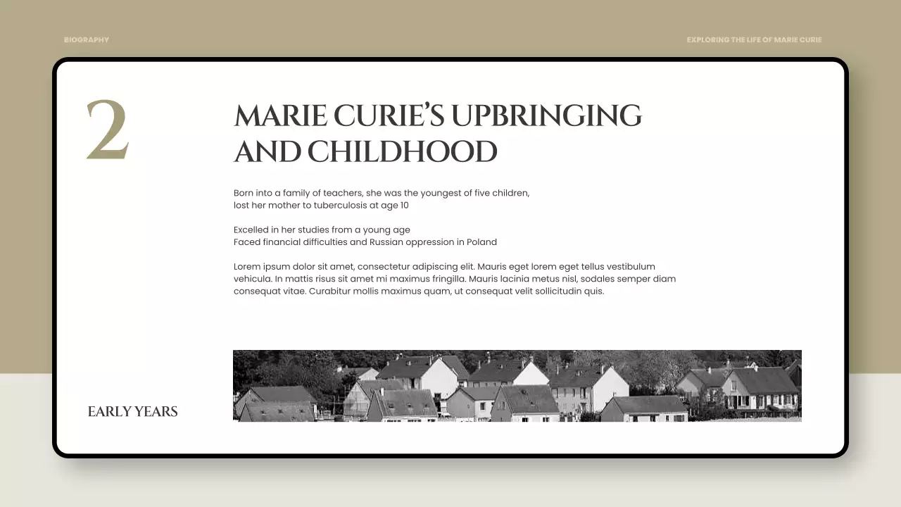 Beige Classic Biography Presentation