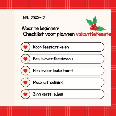 Red Netjes vakantiefeest plannen