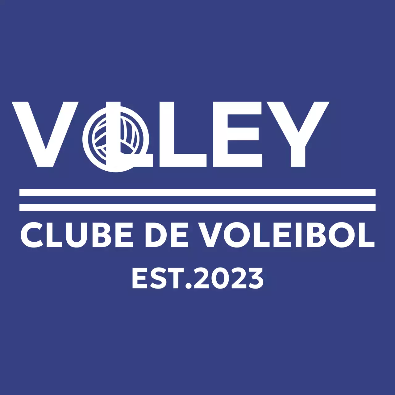 Logótipo desportivo simples com bola de voleibol