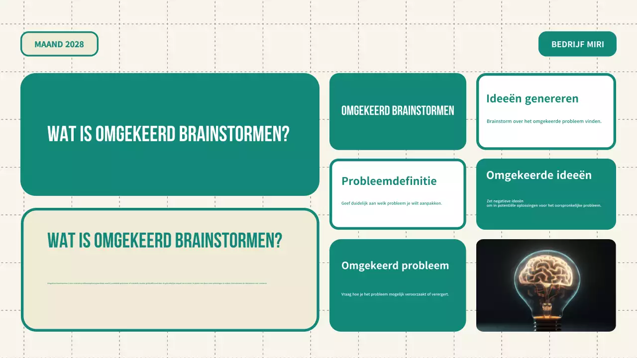 groene moderne brainstormgids
