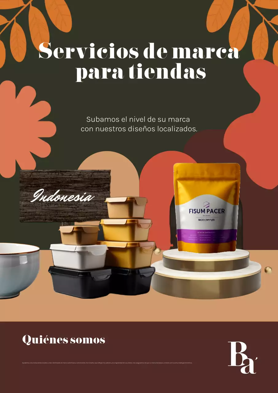 Anuncio de marca moderno en naranja