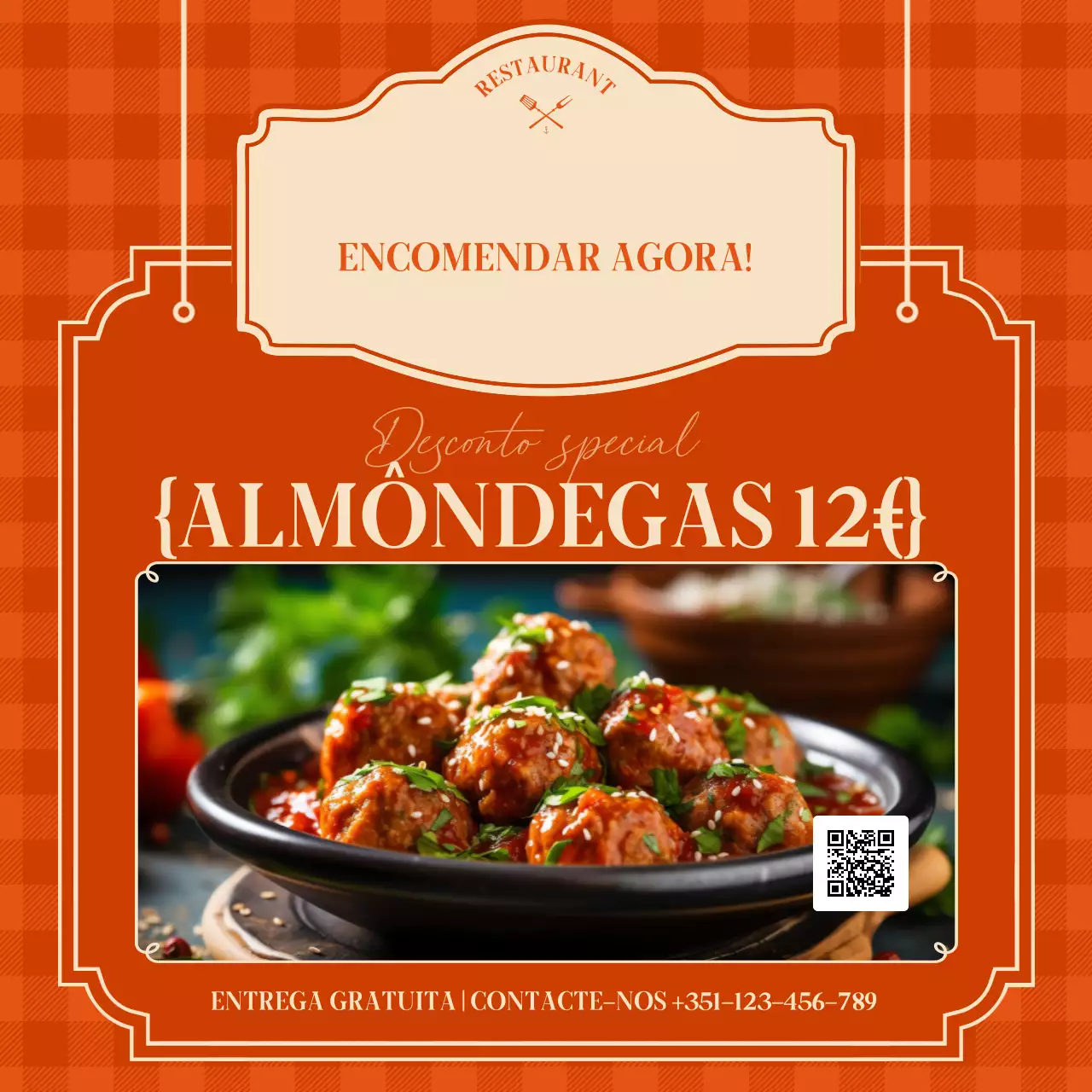 anúncio alimentar retro laranja