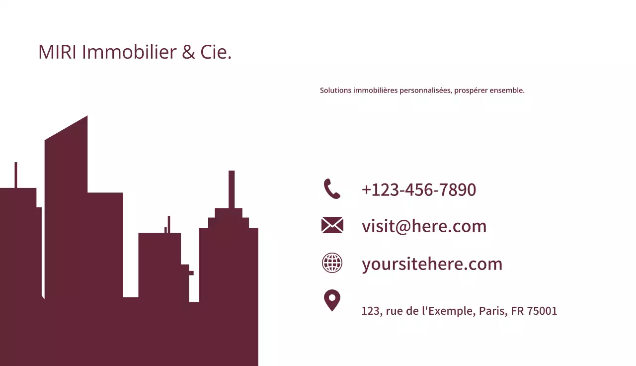 carte immobilière minimaliste marron
