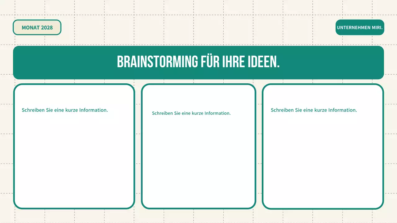 Leitfaden für grünes modernes Brainstorming