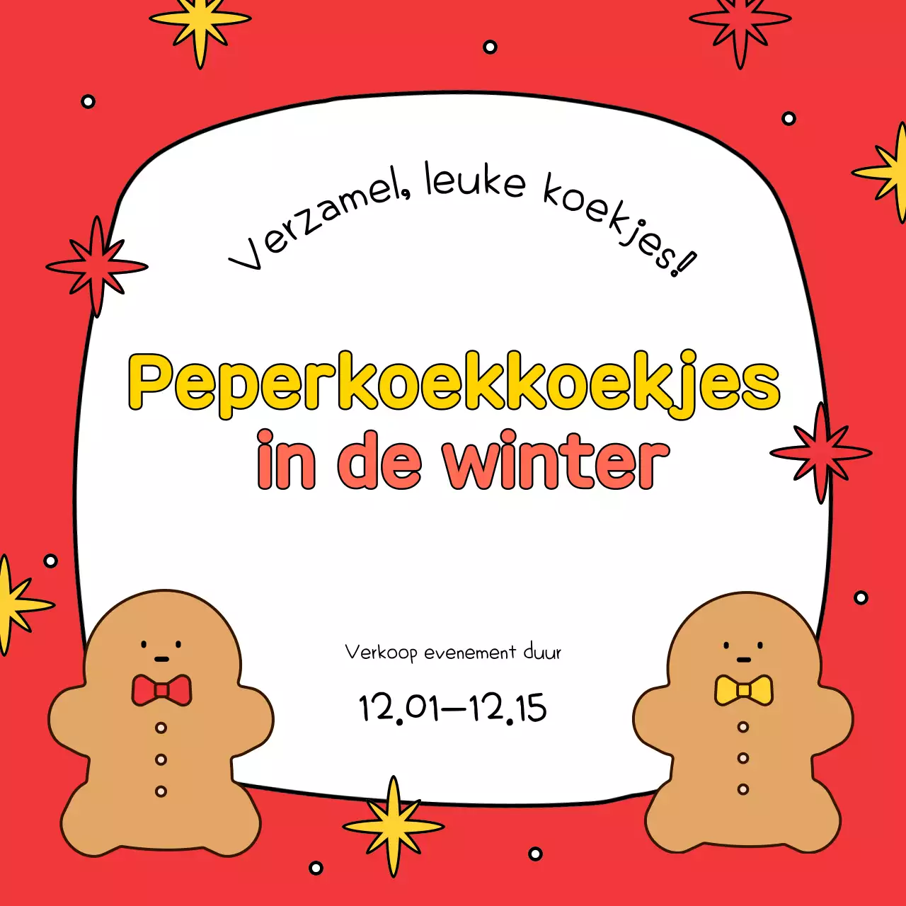 Adverteer je feestelijke seizoensaanbiedingen in rood en geel