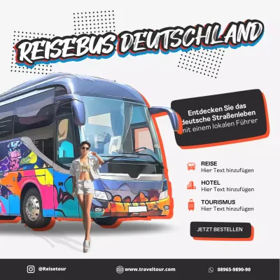 farbenfrohe trendige Reiseförderung