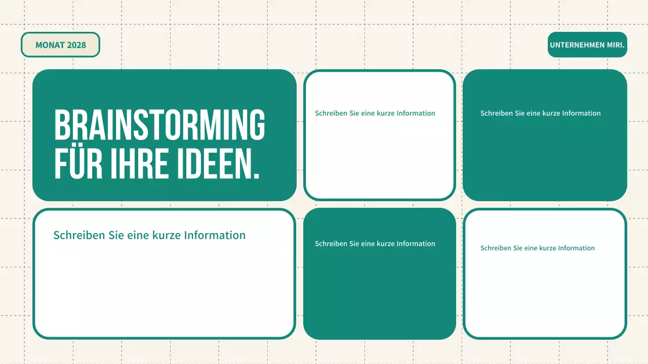 Leitfaden für grünes modernes Brainstorming