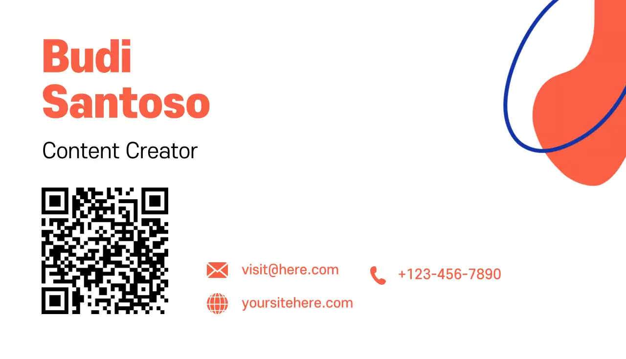 Orange Minimal Business Card