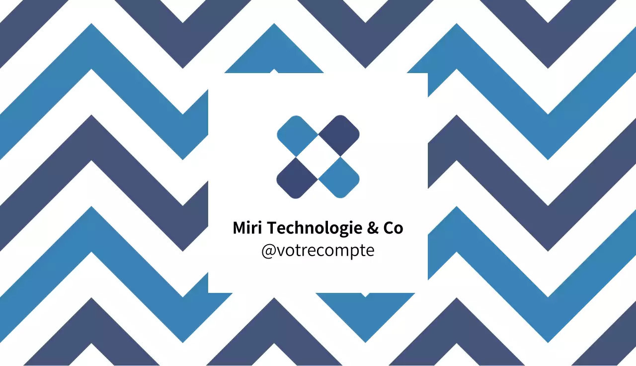 carte de visite moderne bleue