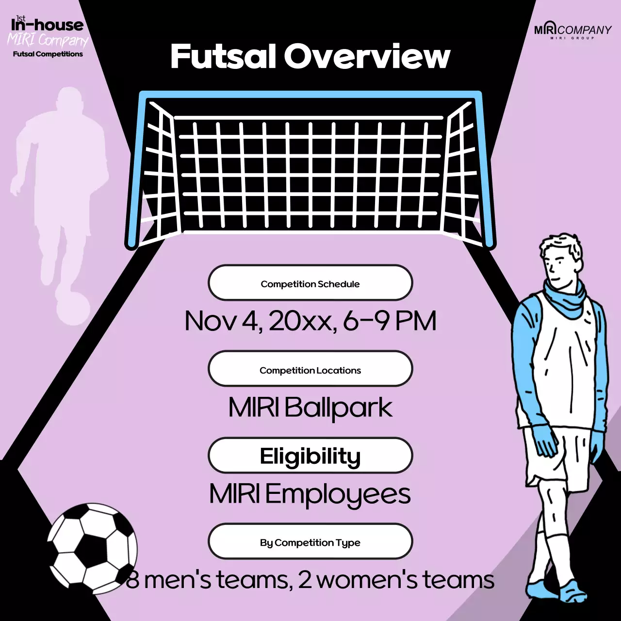 Carrossel de promoção de futsal moderno azul no Instagram