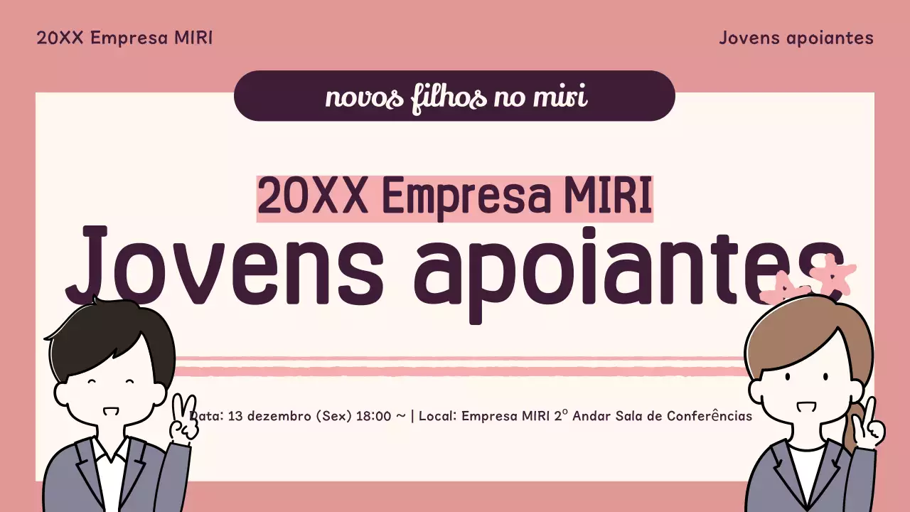 Recrutamento de jovens na cor-de-rosa