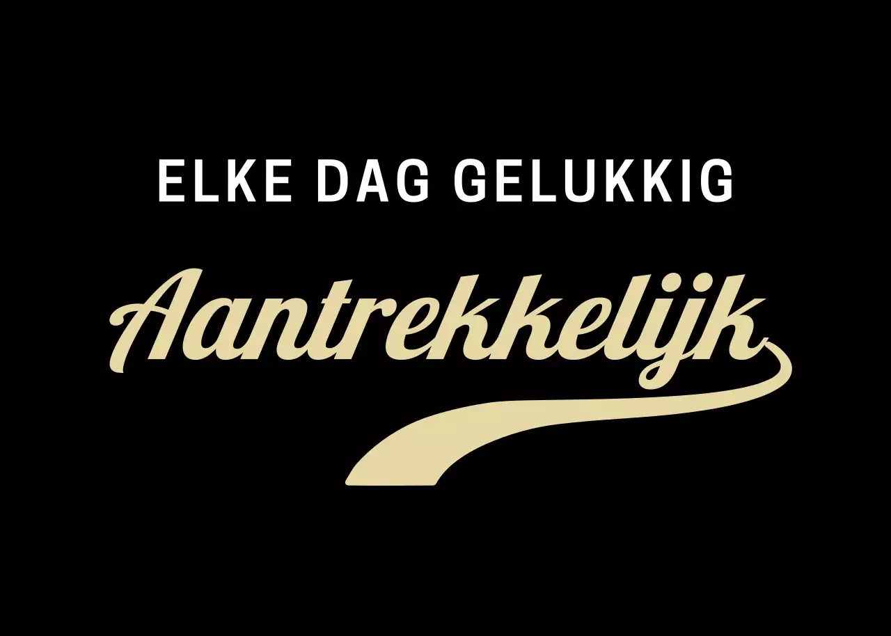 Handgeschreven typografie in beige