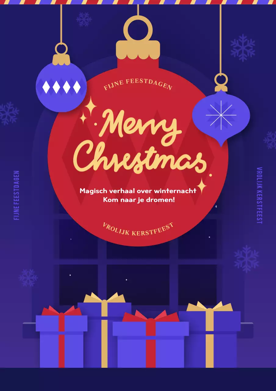 Blauw Eenvoudig Kerstmis Evenement