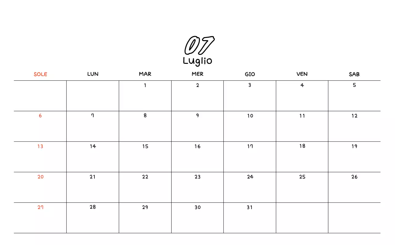 Calendario fotografico con disegno carino