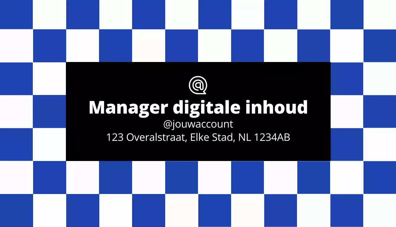 blauw modern visitekaartje