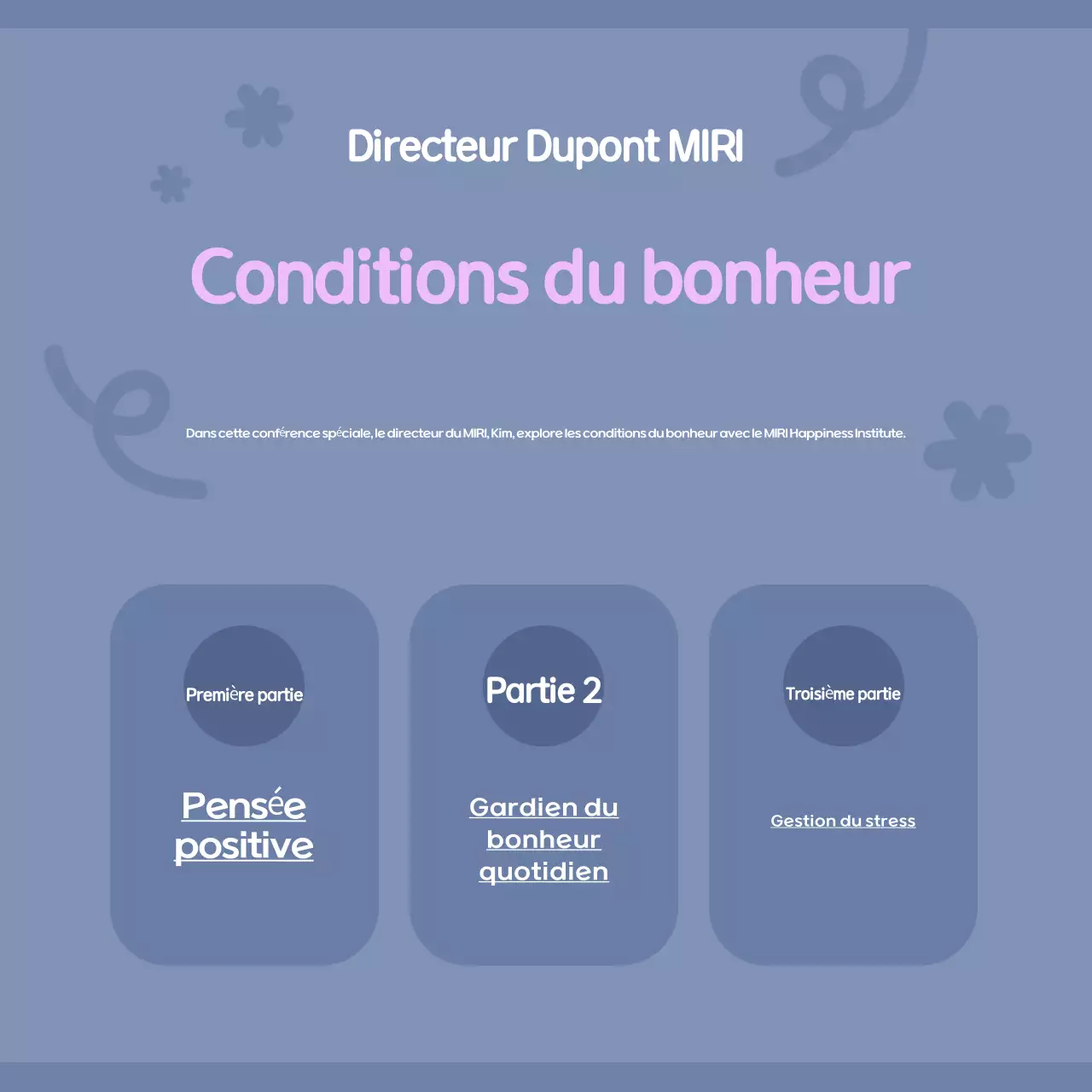 Annonces de conférences modernes bleu clair