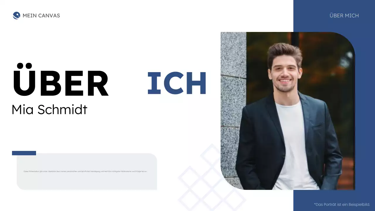 blue modern about me business