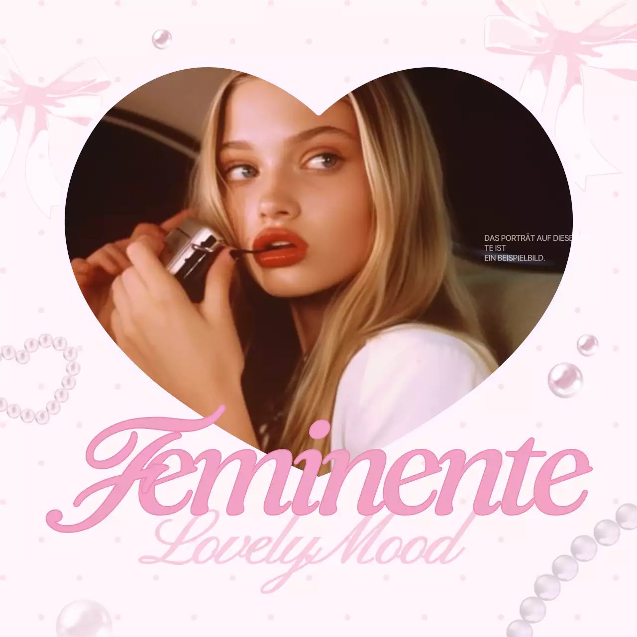 Eine rosa und bezaubernde Markenwerbung