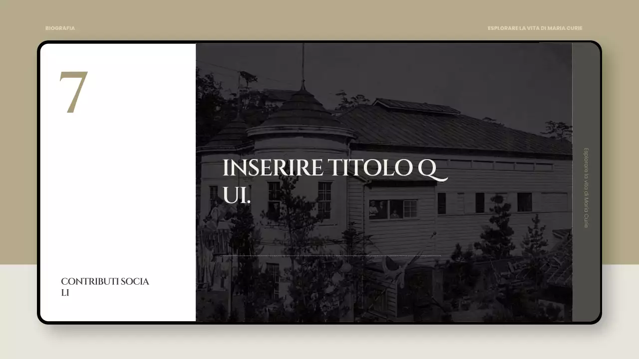 presentazione della biografia classica nera