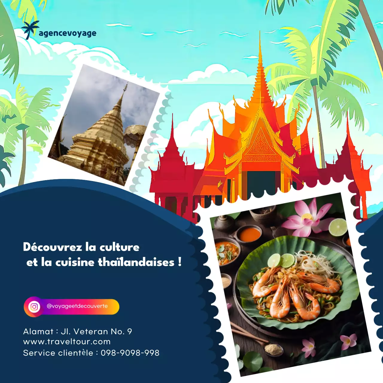 promotion de voyages culturels colorés