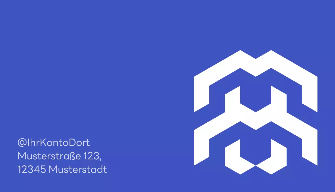 blaue moderne Visitenkarte