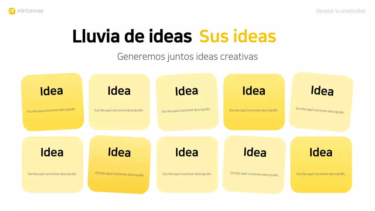 amarillo diseño moderno brainstorming