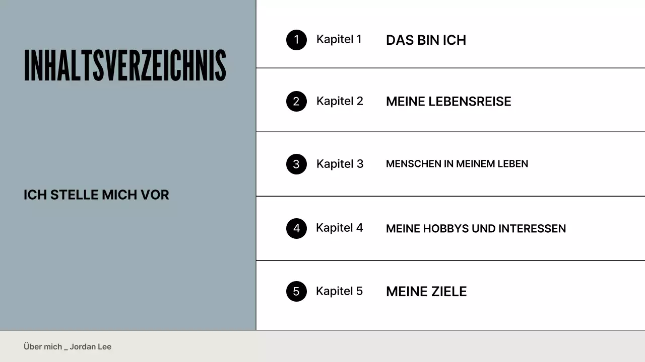 grau blau moderne Profilmappe