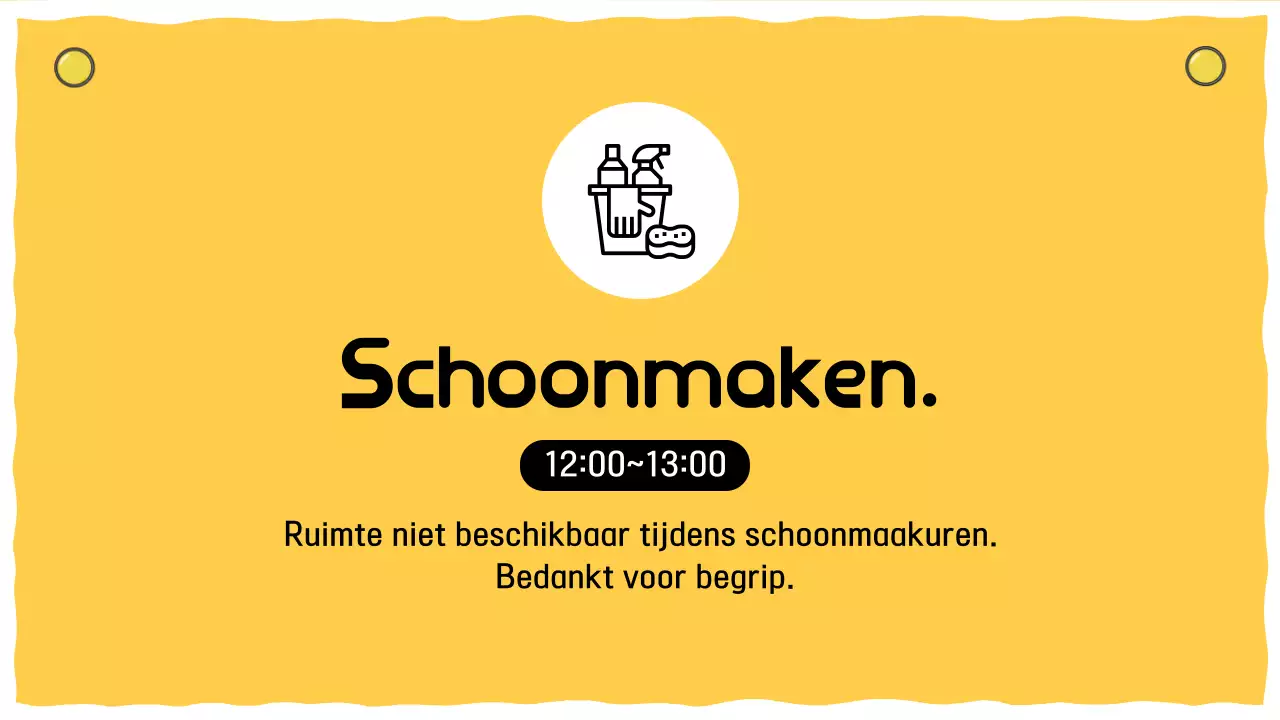 Gele kitsch offline aankondigingen