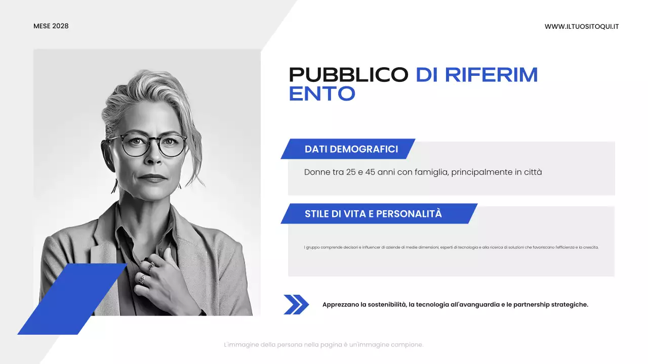 presentazione aziendale moderna blu