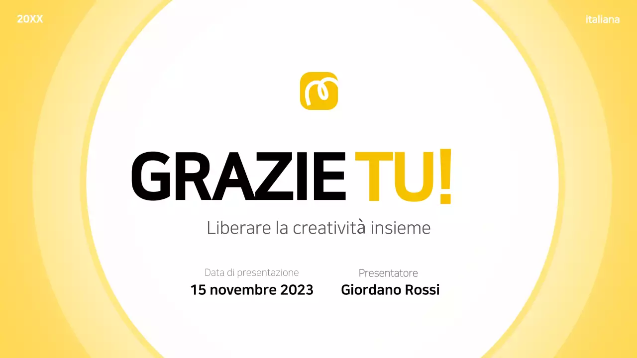 layout giallo moderno per il brainstorming