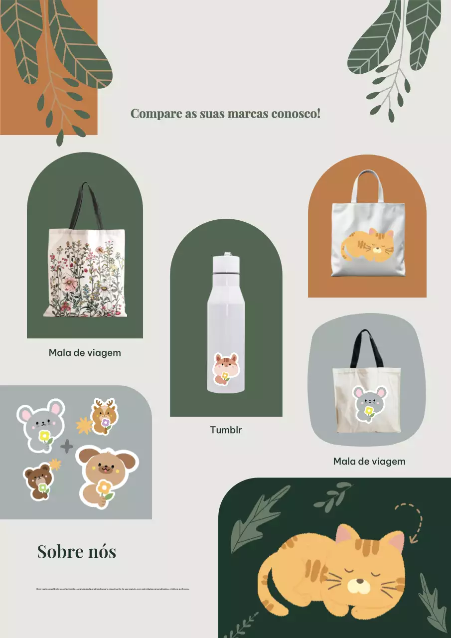 Anúncio de marca moderno e verde