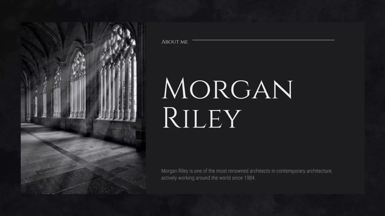 Black Gothic Architecture Portfolio Presentation