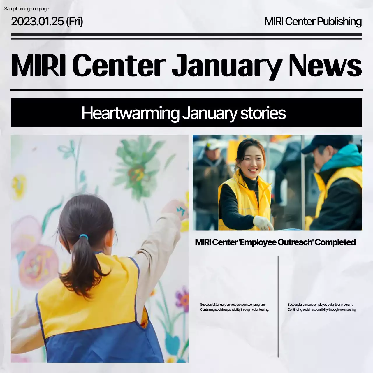 Buletin Berita Modern Putih Posting Media Sosial