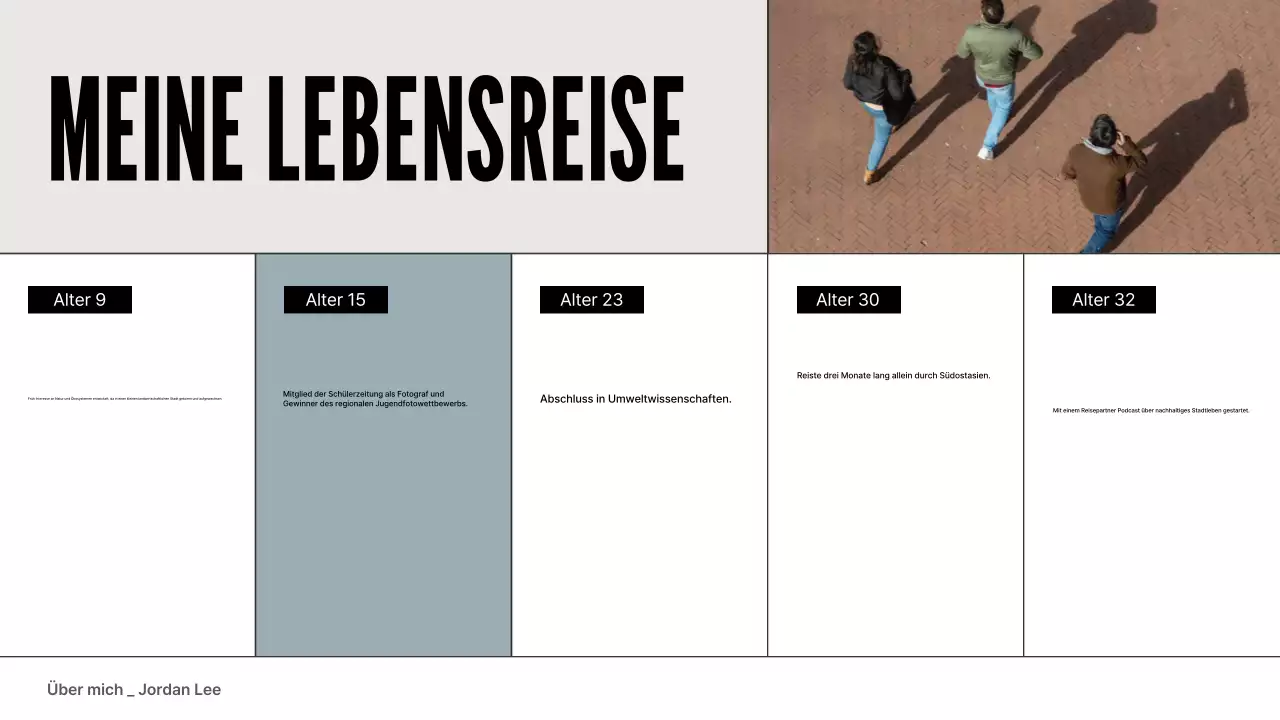 grau blau moderne Profilmappe