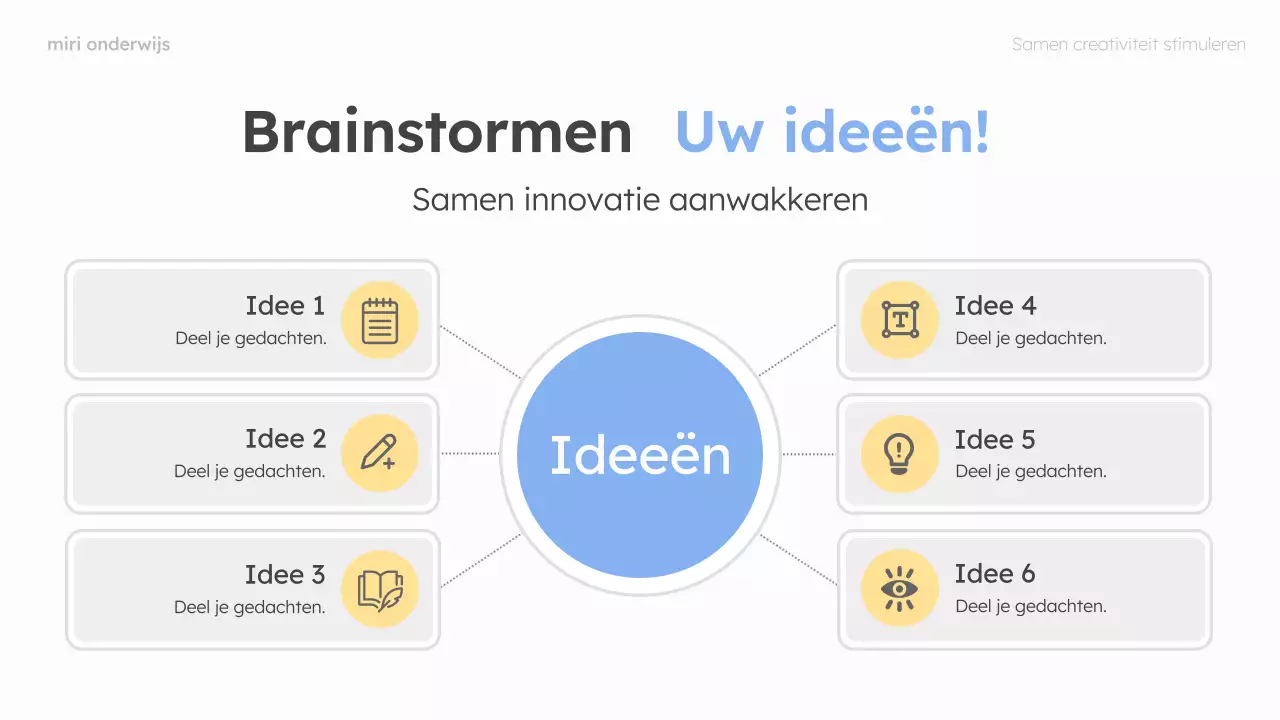 mint en roze moderne brainstormgids layout