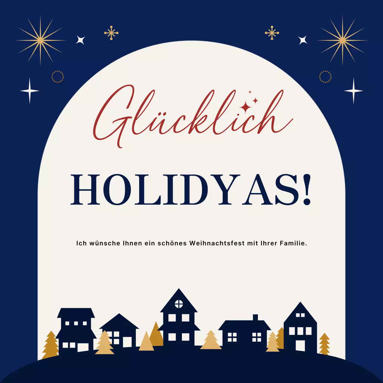 Beige Klassische Weihnachtsgrüße