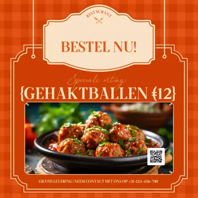 oranje retro voedselreclame