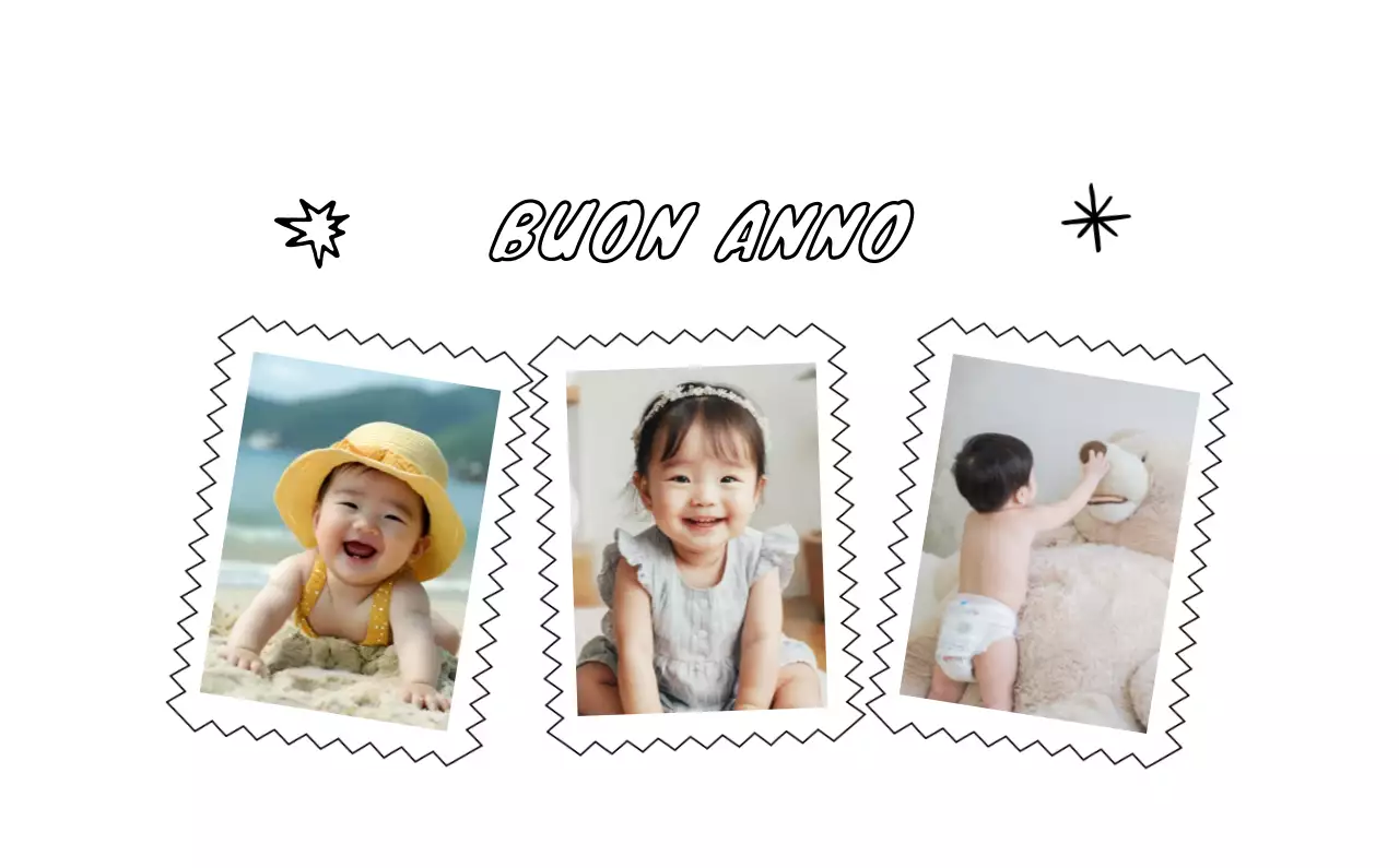 Calendario fotografico con disegno carino