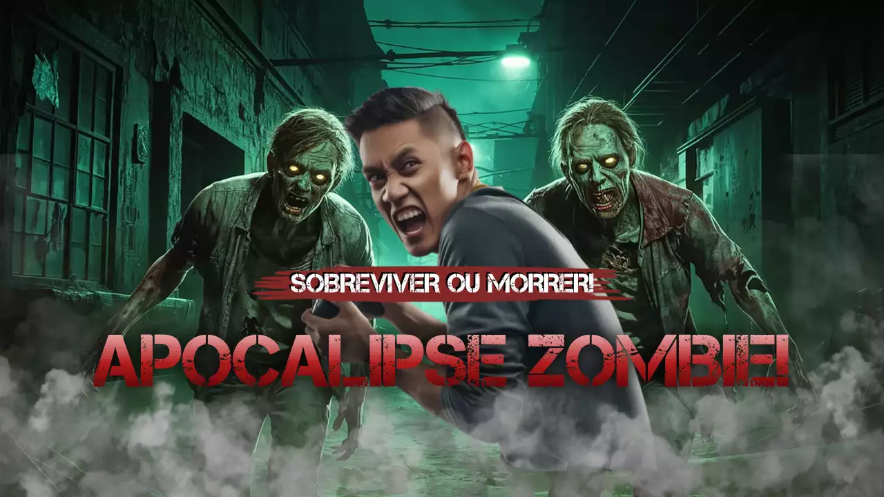 anúncio de horror verde zombie youtube thumbnail
